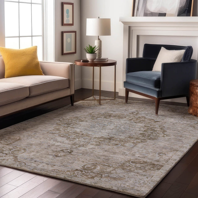 Dalyn Tabrook TB5 Chocolate Rug shown in a room