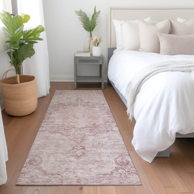 Dalyn Tabrook TB5 Pink Rug shown in a room