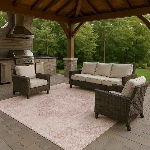 Dalyn Tabrook TB5 Pink Rug outdoor lifestyle image