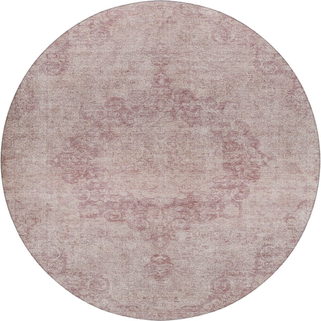 Dalyn Tabrook TB5 Pink Rug round rug