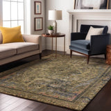 Dalyn Tabrook TB8 Tan Rug shown in a room