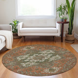 Dalyn Tabrook TB9 Rust Rug shown in a room