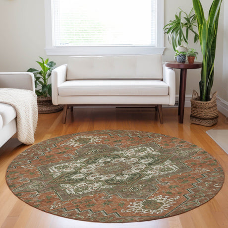 Dalyn Tabrook TB9 Rust Rug shown in a room