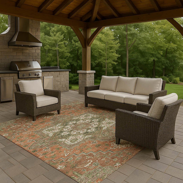 Dalyn Tabrook TB9 Rust Rug outdoor lifestyle image