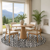 Dalyn The Reserve TR1 Black Rug shown in a room