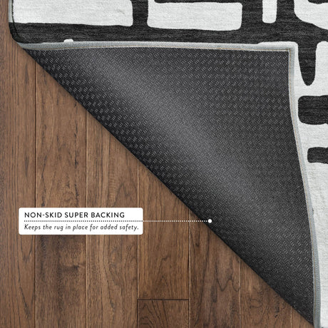 Dalyn The Reserve TR1 Black Rug backing detail