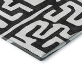 Dalyn The Reserve TR1 Black Rug corner detail