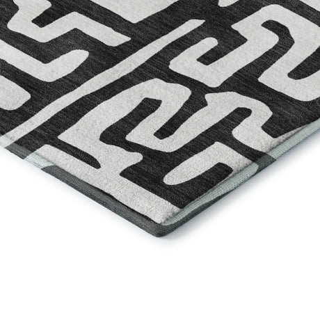 Dalyn The Reserve TR1 Black Rug corner detail