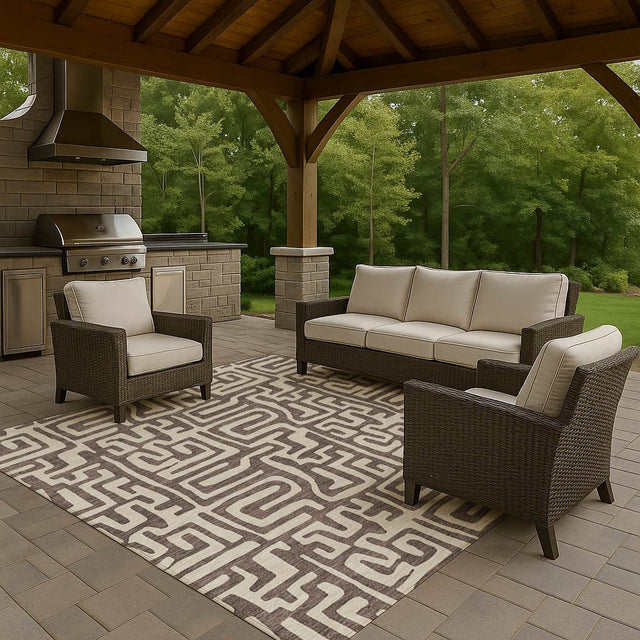 Dalyn The Reserve TR1 Chocolate Rug outdoor lifestyle image