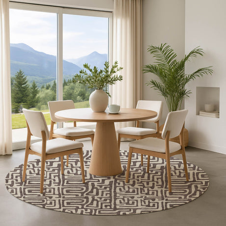 Dalyn The Reserve TR1 Chocolate Rug shown in a room
