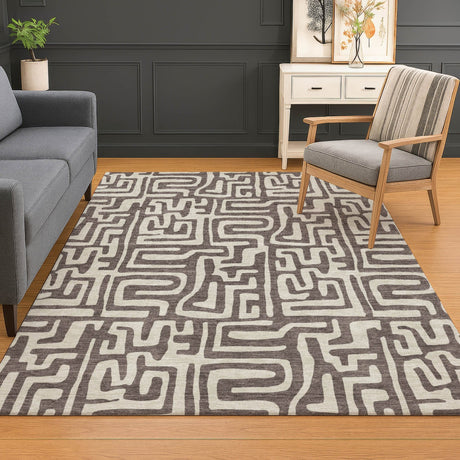 Dalyn The Reserve TR1 Chocolate Rug shown in a room