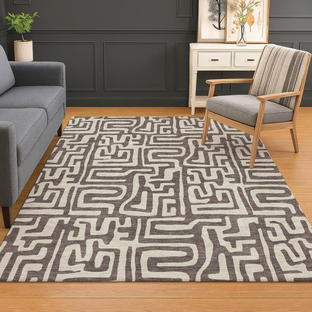 Dalyn The Reserve TR1 Chocolate Rug shown in a room