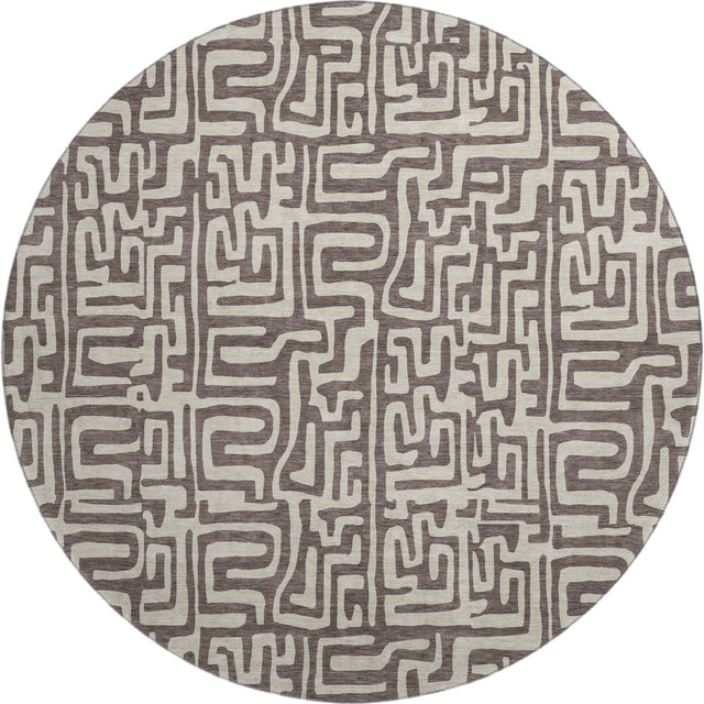 Dalyn The Reserve TR1 Chocolate Rug round rug