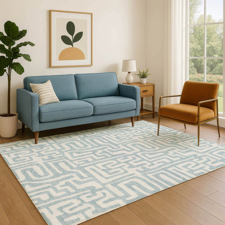 Dalyn The Reserve TR1 Denim Rug shown in a room
