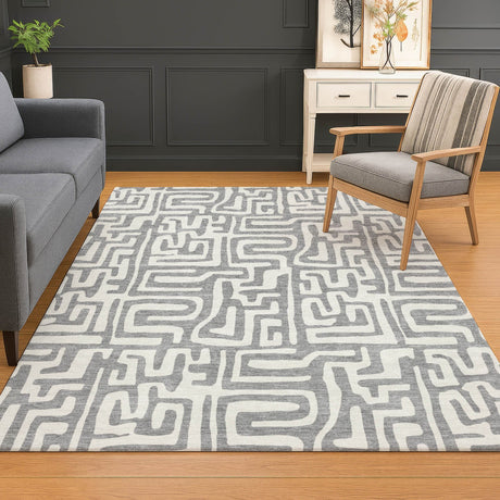 Dalyn The Reserve TR1 Gray Rug shown in a room