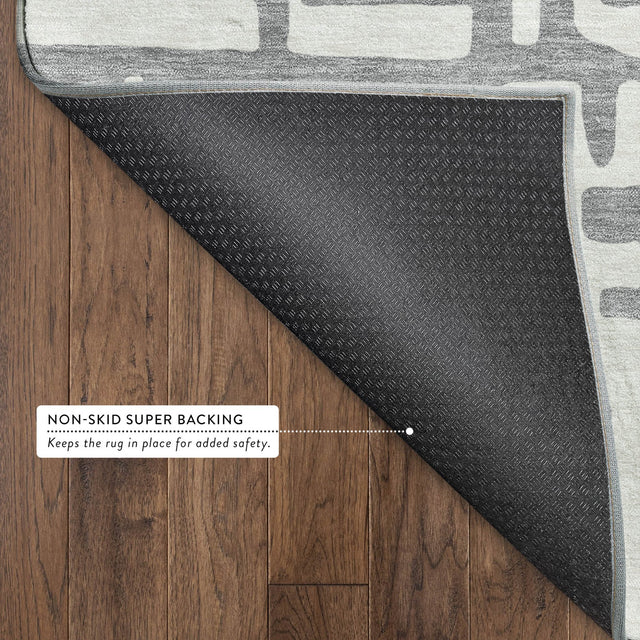 Dalyn The Reserve TR1 Gray Rug backing detail
