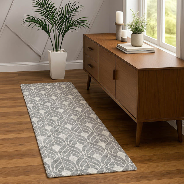Dalyn The Reserve TR10 Gray Rug shown in a room