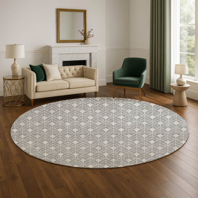 Dalyn The Reserve TR10 Gray Rug shown in a room