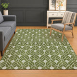 Dalyn The Reserve TR10 Olive Rug shown in a room