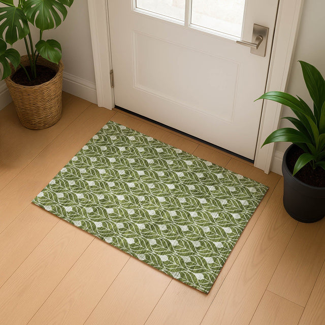 Dalyn The Reserve TR10 Olive Rug shown in a room