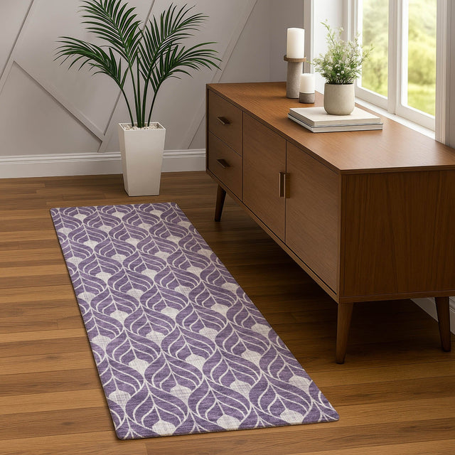 Dalyn The Reserve TR10 Plum Rug shown in a room