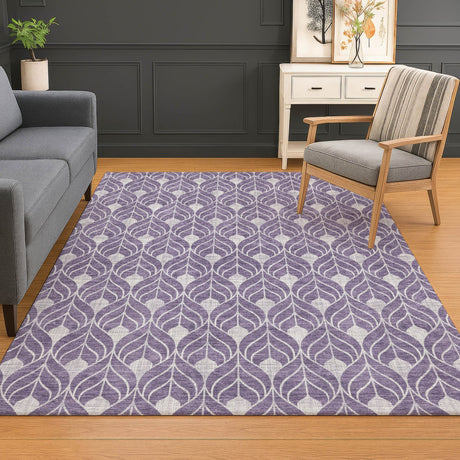 Dalyn The Reserve TR10 Plum Rug shown in a room