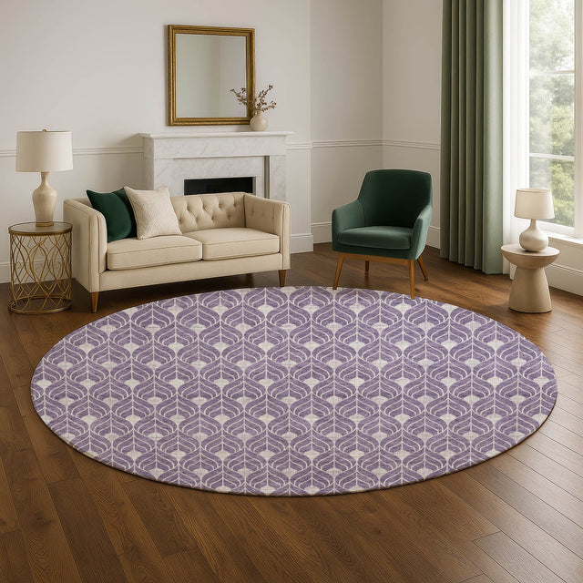 Dalyn The Reserve TR10 Plum Rug shown in a room