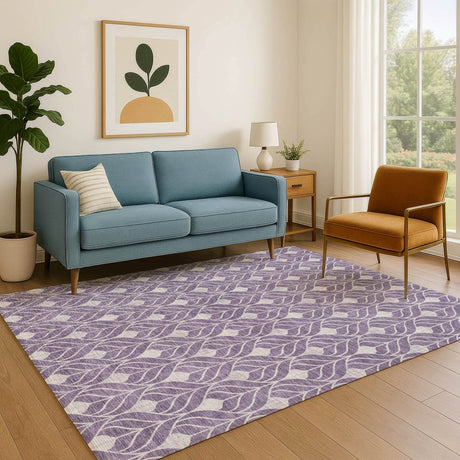 Dalyn The Reserve TR10 Plum Rug shown in a room