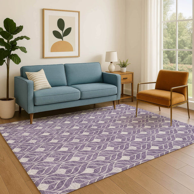 Dalyn The Reserve TR10 Plum Rug shown in a room