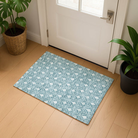Dalyn The Reserve TR10 Teal Rug shown in a room