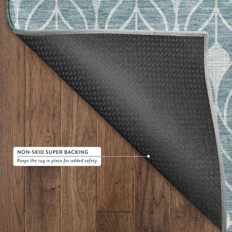 Dalyn The Reserve TR10 Teal Rug backing detail