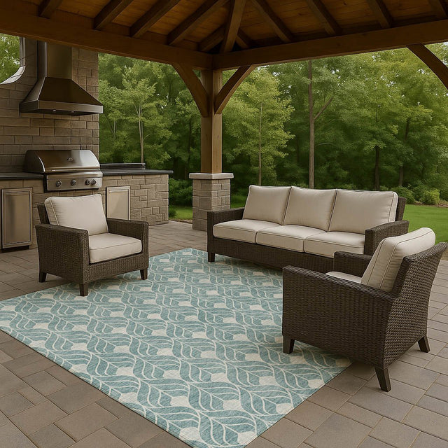 Dalyn The Reserve TR10 Teal Rug outdoor lifestyle image