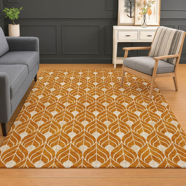 Dalyn The Reserve TR10 Terracotta Rug shown in a room