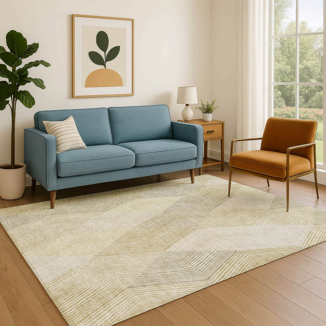 Dalyn The Reserve TR11 Beige Rug shown in a room
