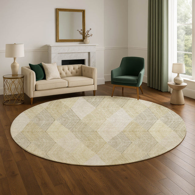 Dalyn The Reserve TR11 Beige Rug shown in a room