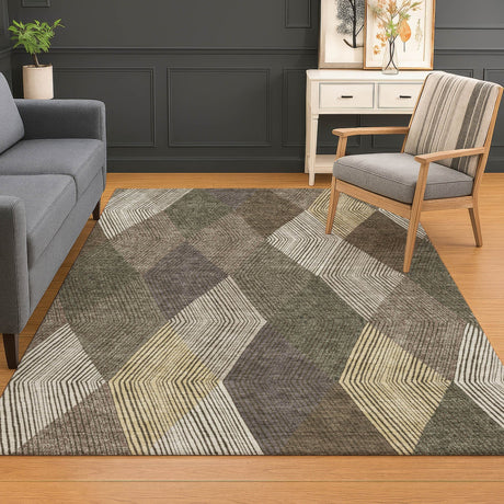 Dalyn The Reserve TR11 Brown Rug shown in a room