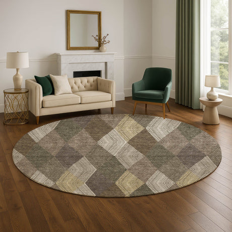 Dalyn The Reserve TR11 Brown Rug shown in a room