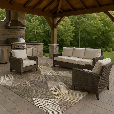 Dalyn The Reserve TR11 Brown Rug outdoor lifestyle image