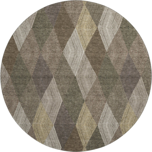 Dalyn The Reserve TR11 Brown Rug round rug