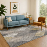 Dalyn The Reserve TR11 Charcoal Rug shown in a room