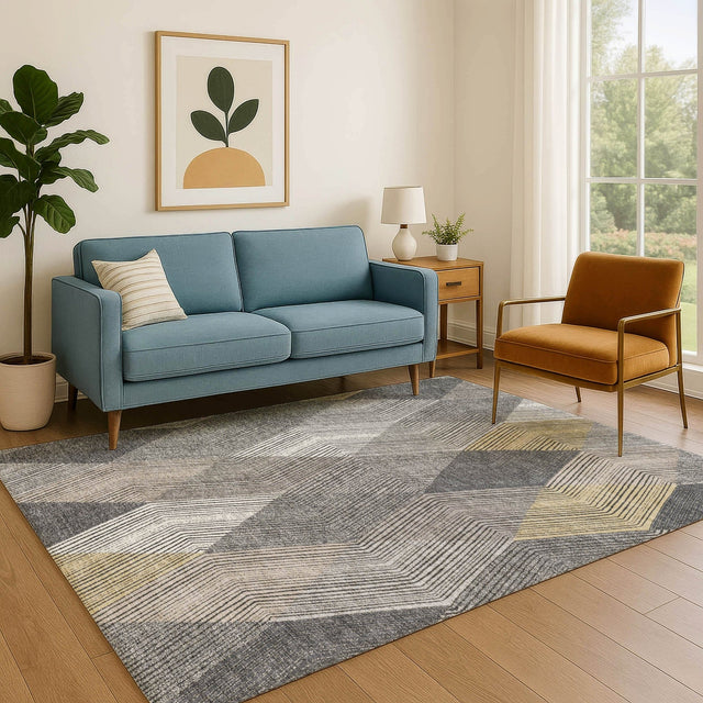 Dalyn The Reserve TR11 Charcoal Rug shown in a room