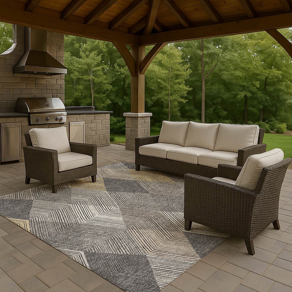 Dalyn The Reserve TR11 Charcoal Rug outdoor lifestyle image