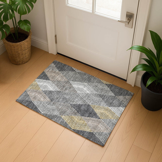 Dalyn The Reserve TR11 Charcoal Rug shown in a room
