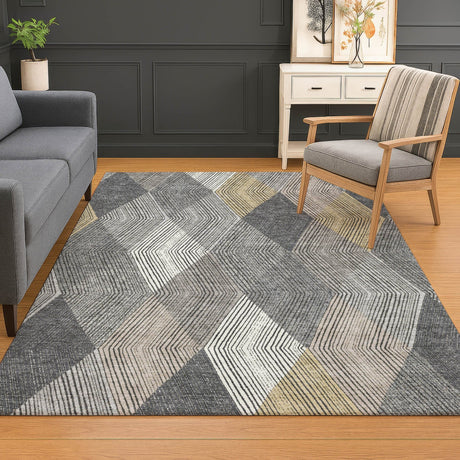 Dalyn The Reserve TR11 Charcoal Rug shown in a room