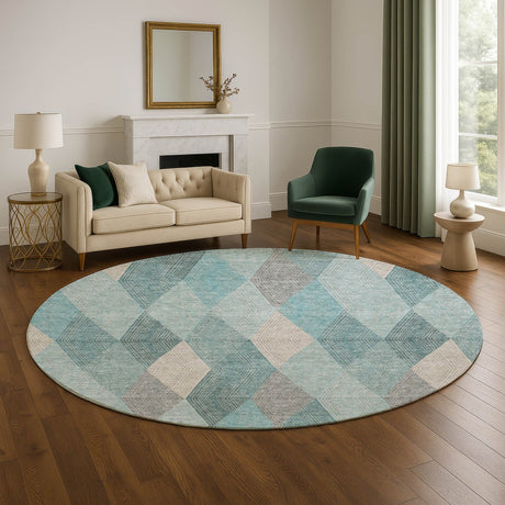 Dalyn The Reserve TR11 Turquoise Rug shown in a room