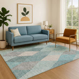 Dalyn The Reserve TR11 Turquoise Rug shown in a room