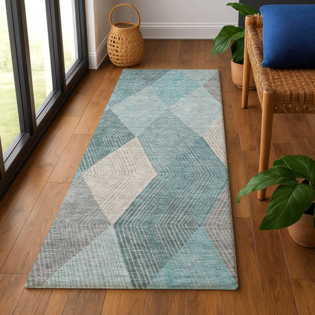 Dalyn The Reserve TR11 Turquoise Rug shown in a room