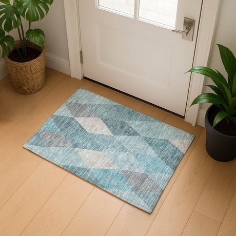 Dalyn The Reserve TR11 Turquoise Rug shown in a room