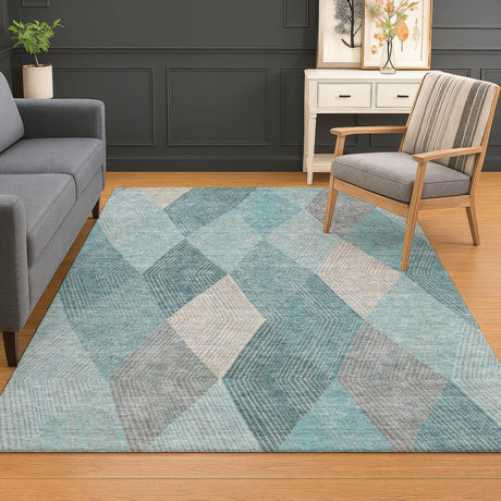 Dalyn The Reserve TR11 Turquoise Rug shown in a room