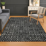 Dalyn The Reserve TR12 Black Rug shown in a room